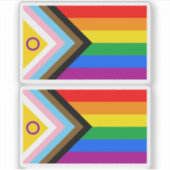 Intersex Inclusive Progress Pride Flag Sticker (Voorkant)