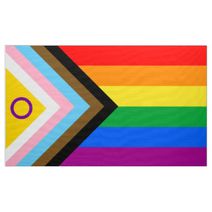 Intersex Inclusive Progress Pride Flag Stof