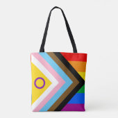 Intersex Inclusive Progress Pride Flag Tote Bag (Achterkant)