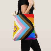 Intersex Inclusive Progress Pride Flag Tote Bag (Dichtbij)