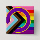 Intersex Inclusive Progressive Pride Flag Button (Voorkant)