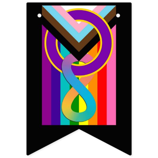 Intersex Neurodivergent Progressive Pride Flag Vlaggetjes (Tweede vlag)