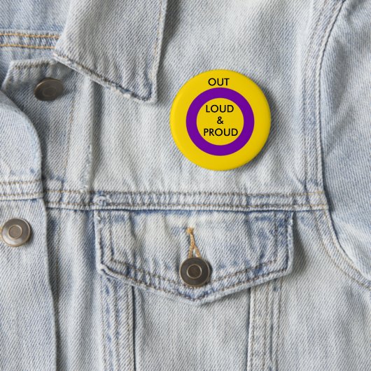 Intersex Out Luid en Proud Button (In situ)