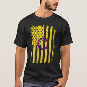 Intersex Pride Amerikaanse vlag liefde wint LGBT P T-shirt