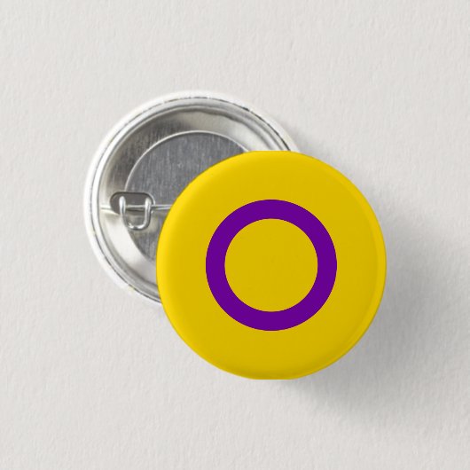 Intersex Pride Button (Circle) (Voorkant /achterkant)