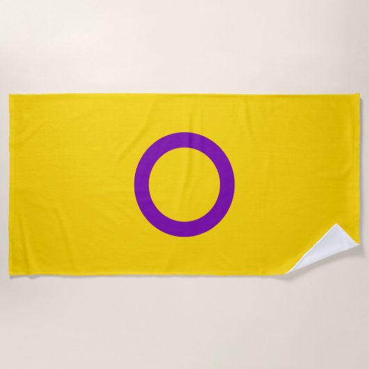 Intersex Pride flag Beach Towel Strandlaken (Voorkant)