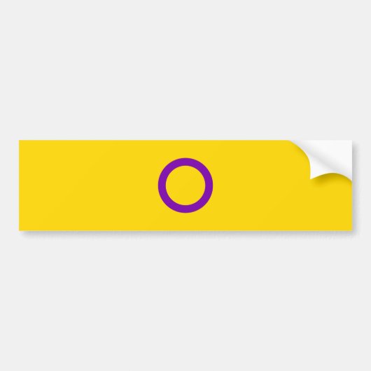 Intersex Pride Flag Bumpersticker (Voorkant)