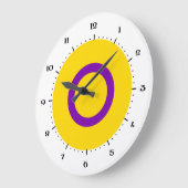 Intersex Pride flag Large Clock Grote Klok (Hoek)