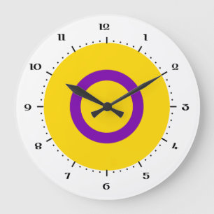 Intersex Pride flag Large Clock Grote Klok
