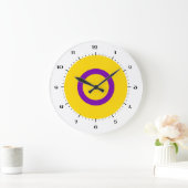 Intersex Pride flag Large Clock Grote Klok (Huis)