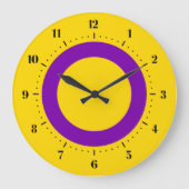 Intersex Pride flag Large Clock Grote Klok (Voorkant)