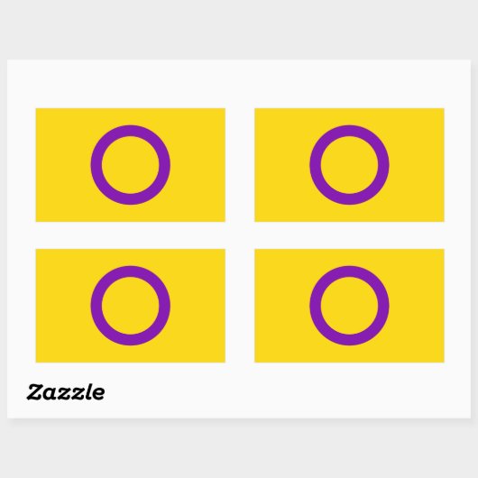 Intersex Pride Flag Rechthoekige Sticker (Vel)