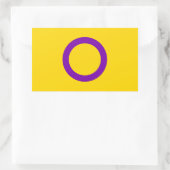 Intersex Pride Flag Rechthoekige Sticker (Tas)