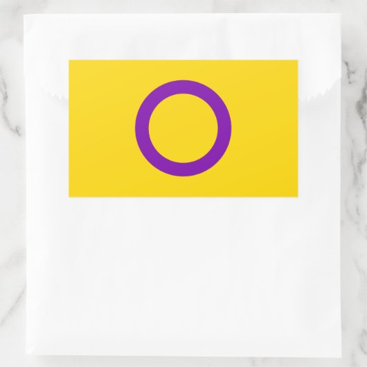 Intersex Pride Flag Rechthoekige Sticker (Tas)