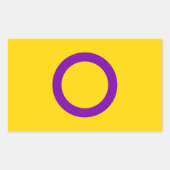 Intersex Pride Flag Rechthoekige Sticker (Voorkant)
