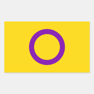 Intersex Pride Flag Rechthoekige Sticker