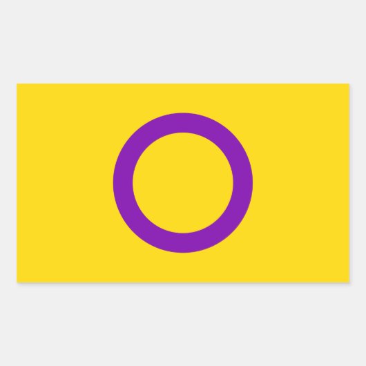 Intersex Pride Flag Rechthoekige Sticker (Voorkant)