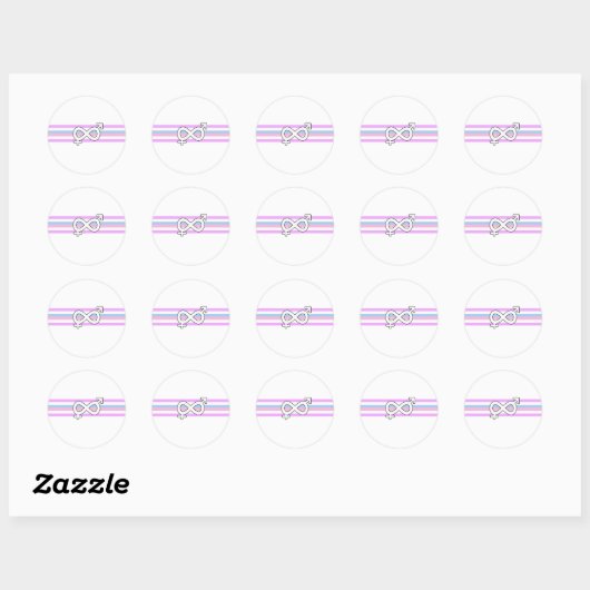 Intersex Pride Flag Ronde Sticker (Vel)