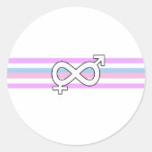 Intersex Pride Flag Ronde Sticker (Voorkant)