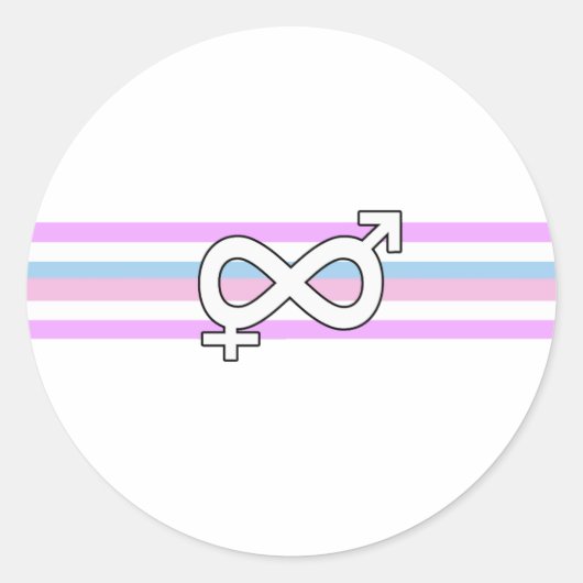 Intersex Pride Flag Ronde Sticker (Voorkant)