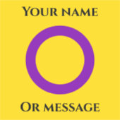 Intersex Pride flag Sticker (Voorkant)