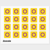 Intersex Pride Flag Vierkante Sticker (Vel)