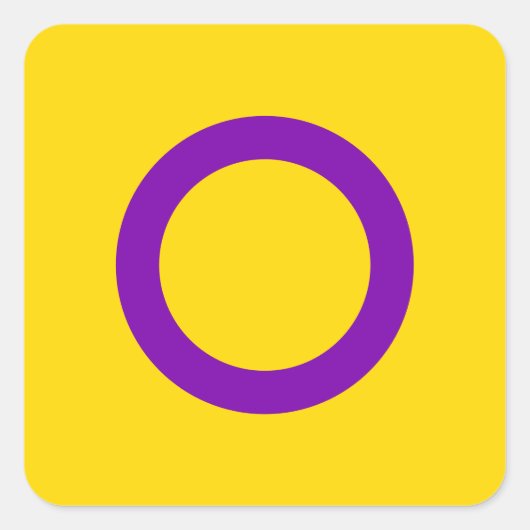 Intersex Pride Flag Vierkante Sticker (Voorkant)
