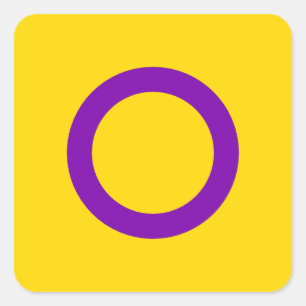 Intersex Pride Flag Vierkante Sticker