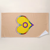 Intersex Pride Heart Beach Towel Strandlaken (Voorkant)