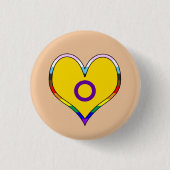 Intersex Pride Heart Button (Voorkant)