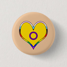 Intersex Pride Heart Button