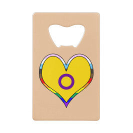 Intersex Pride Heart Credit Kaart Bottle Open Creditkaart Flessenopener