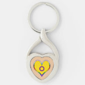 Intersex Pride Heart Keychain (Voorkant)
