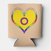 Intersex Pride Heart Koelbox Blikjeskoeler (Voorkant)