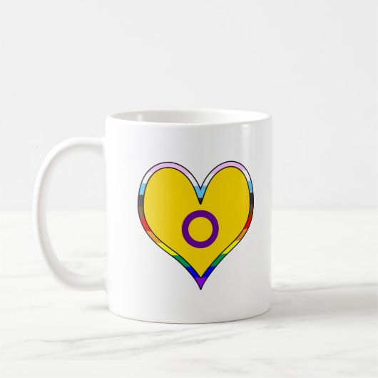 Intersex Pride Heart Koffiemok (Links)