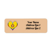 Intersex Pride Heart Label (Voorkant)