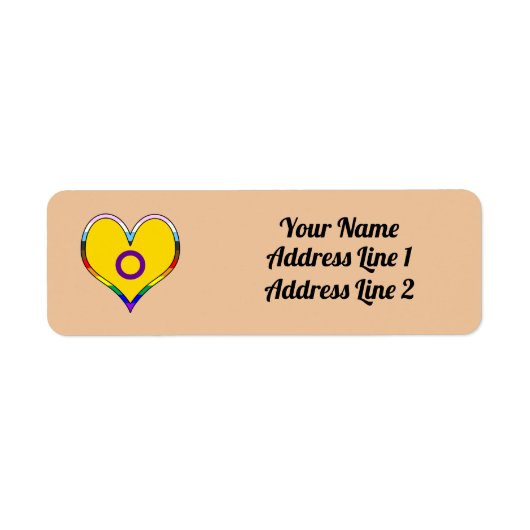 Intersex Pride Heart Label (Voorkant)