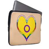 Intersex Pride Heart-laptophoes Laptop Sleeve (Voorkant Rechts)