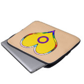 Intersex Pride Heart-laptophoes Laptop Sleeve (Voorkant onderkant)