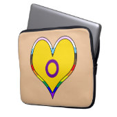 Intersex Pride Heart-laptophoes Laptop Sleeve (Voorkant Links)