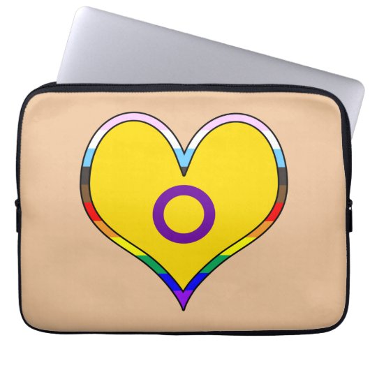 Intersex Pride Heart-laptophoes Laptop Sleeve (Voorkant)
