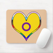 Intersex Pride Heart Muismat (Met muis)