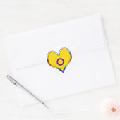 Intersex Pride Heart Ronde Sticker (Envelop)