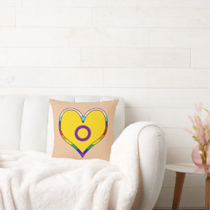 Intersex Pride Heart Sierkussen