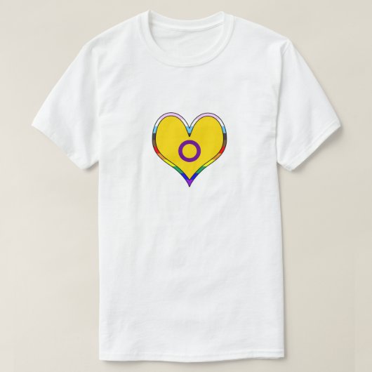 Intersex Pride Heart T-Shirt (Design voorkant)