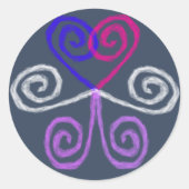 Intersex Pride Ronde Sticker (Voorkant)