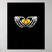 Intersex Pride Skeleton Halloween Gothic Hartklass Poster (Voorkant)