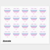 Intersex Pride Stripes Hart Sticker (Vel)