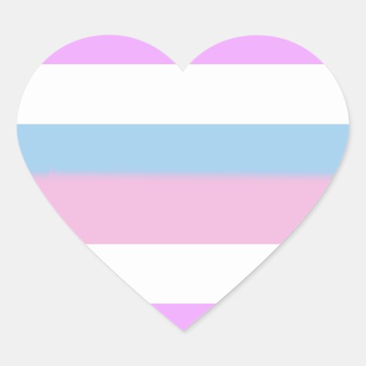 Intersex Pride Stripes Hart Sticker (Voorkant)