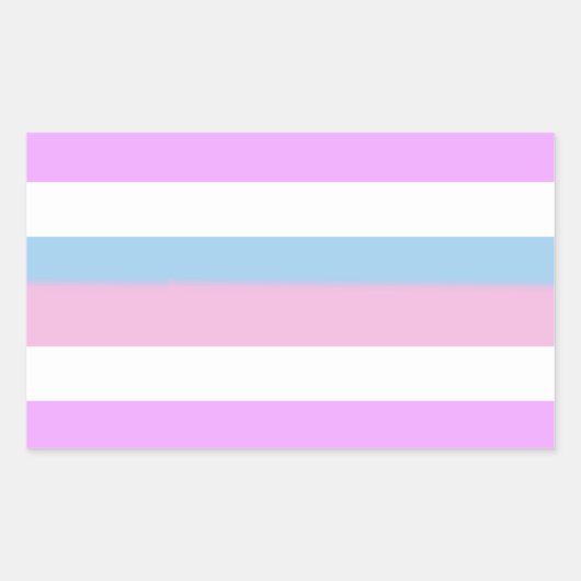 Intersex Pride Stripes Rechthoekige Sticker (Voorkant)